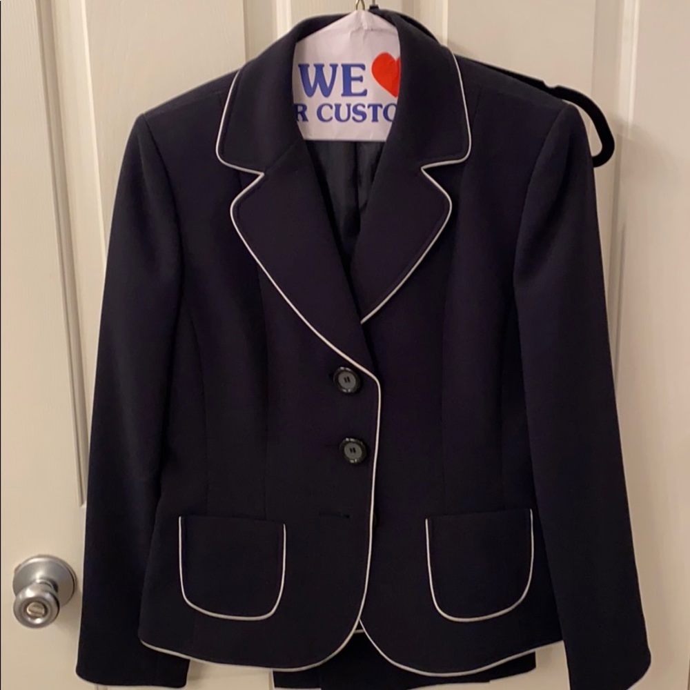 Tahari black pant suit
